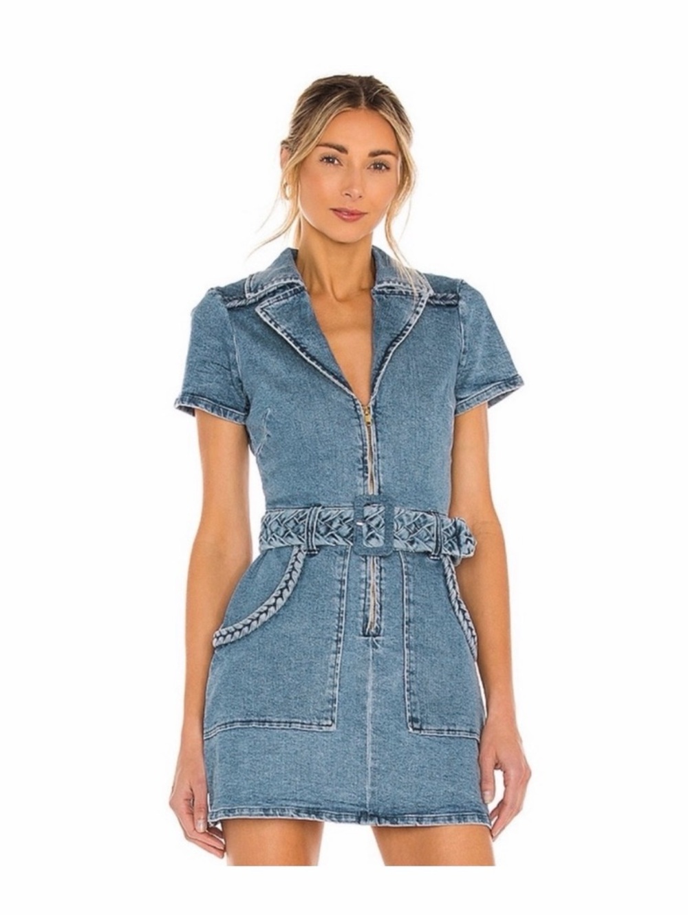 Show Me Your Mumu Outlaw Denim Dress in Tide - Picture 1 of 2